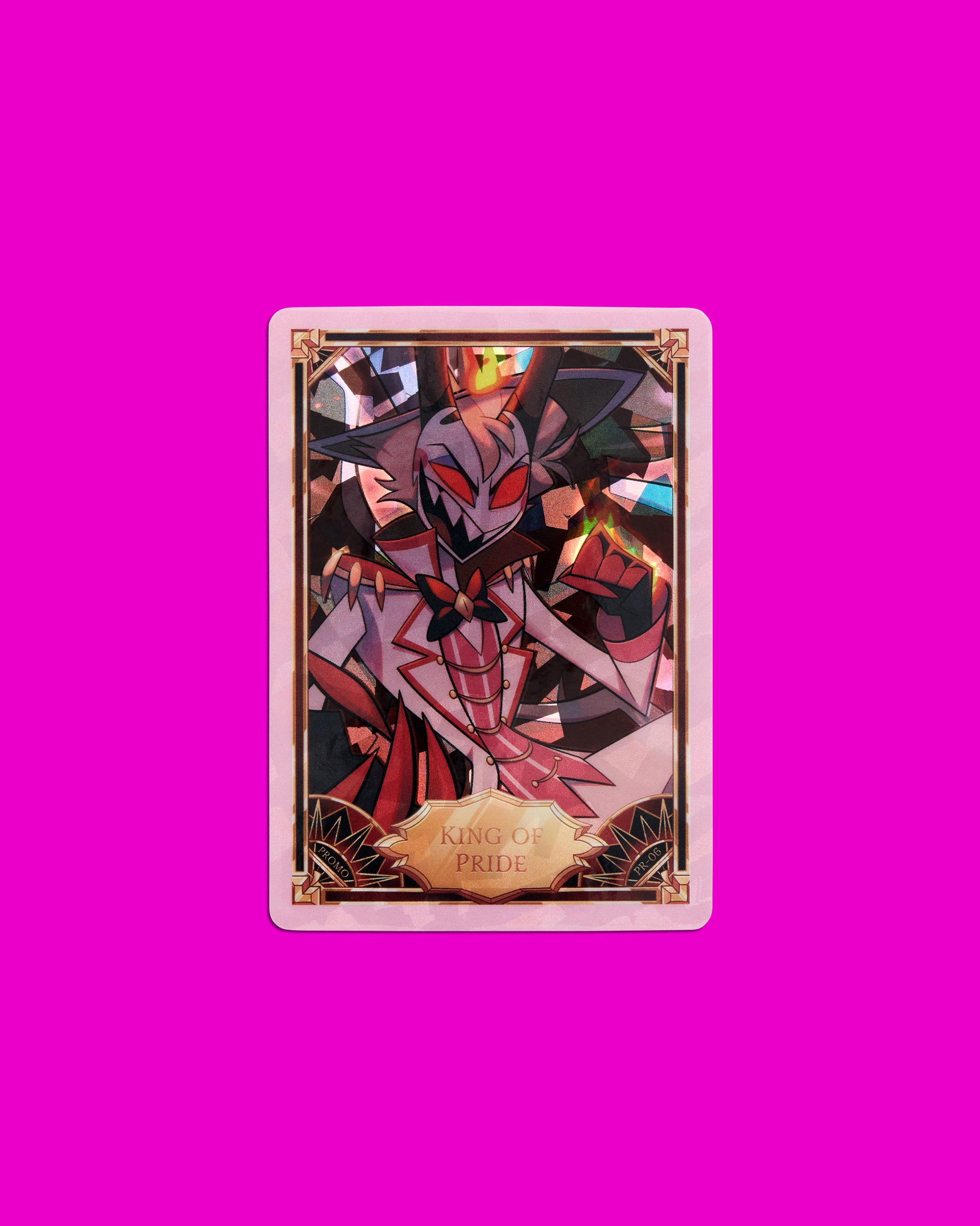 Hazbin Hotel Trading Cards King of Pride Cracked Ice Promo Card