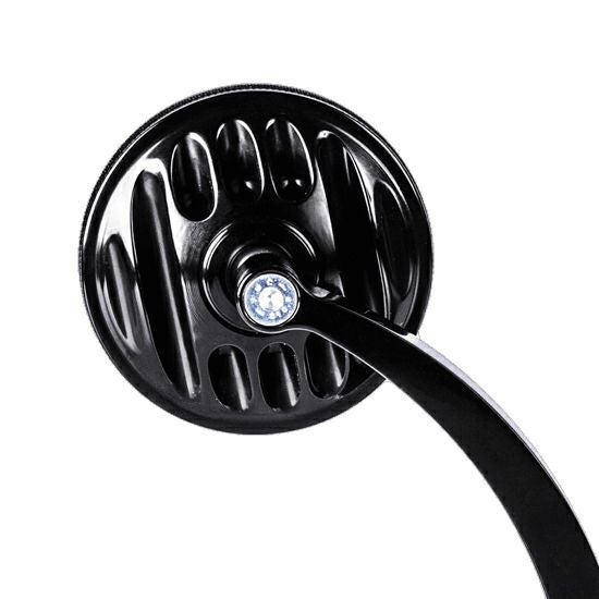 KEN'S FACTORY ラピッドシリーズ リブドデザイン ミラー 右用 ブラック