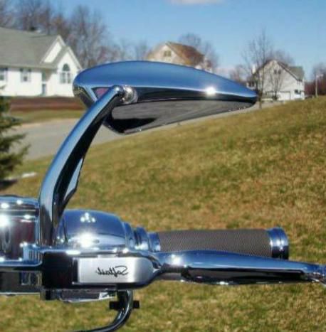 アレンネス ラッドII ティアドロップ・ミラー クローム 左 |ハーレー