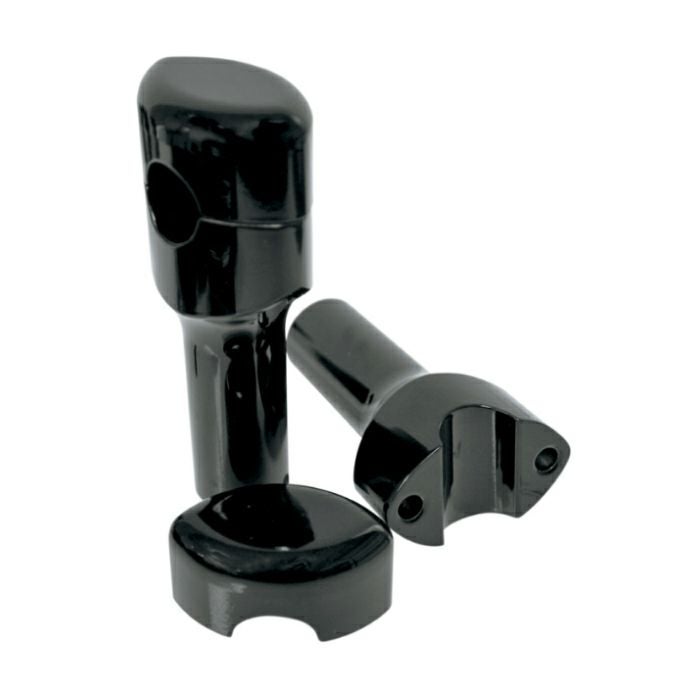 ハーレー用 ハンドル・ライザー ブラック・ストレート