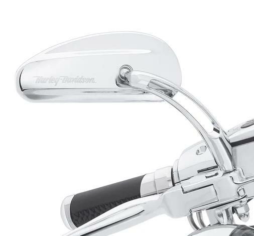 Willie G スカル・ティアドロップミラー (クローム) 【スポーツスター