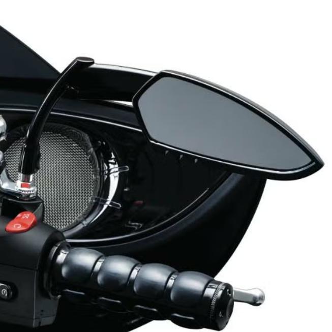 クリアキン グロスブラック・SCYTHE・ミラー (ペア) |ハーレーパーツ