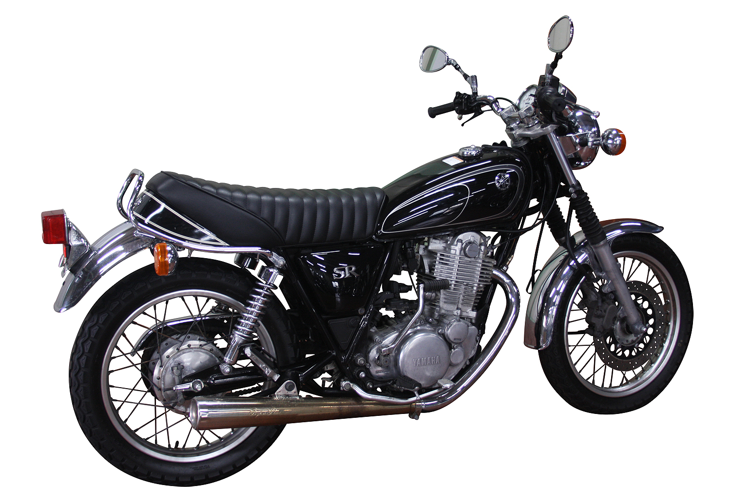 SR400/500 カスタムシートカバー ブラック/タックロール | オートバイ