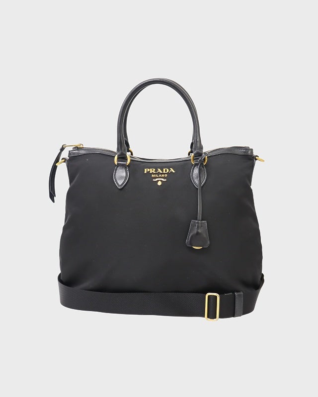PRADA ロゴ金具ナイロンレザー2Wayバッグ | Hedy