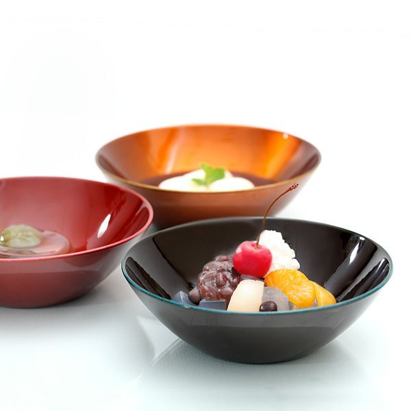 宮内庁御用達 漆器 山田平安堂】丸皿揃 みつ飴 吹き寄せ（5枚組