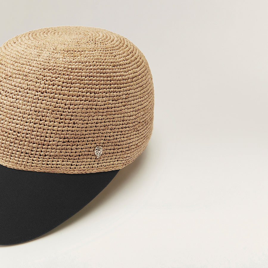 Shop the Vivette Classic Baseball Cap in Natural/Black | Helen