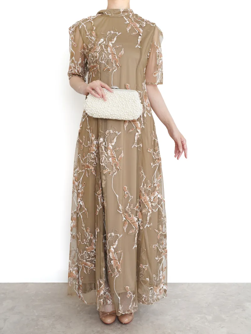 Ameri VINTAGE（アメリ ヴィンテージ）WILD ROSE CANVAS ART DRESS