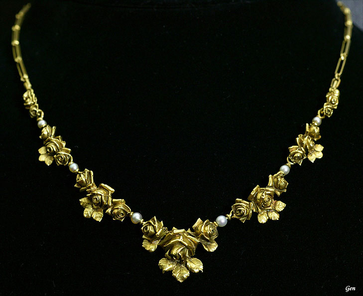 フランボワーズのアールヌーヴォー・ネックレス | アンティークジュエリー