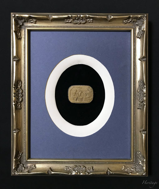 古代ローマのフレスコ画『キューピッド・セラー』のラーヴァ・カメオ