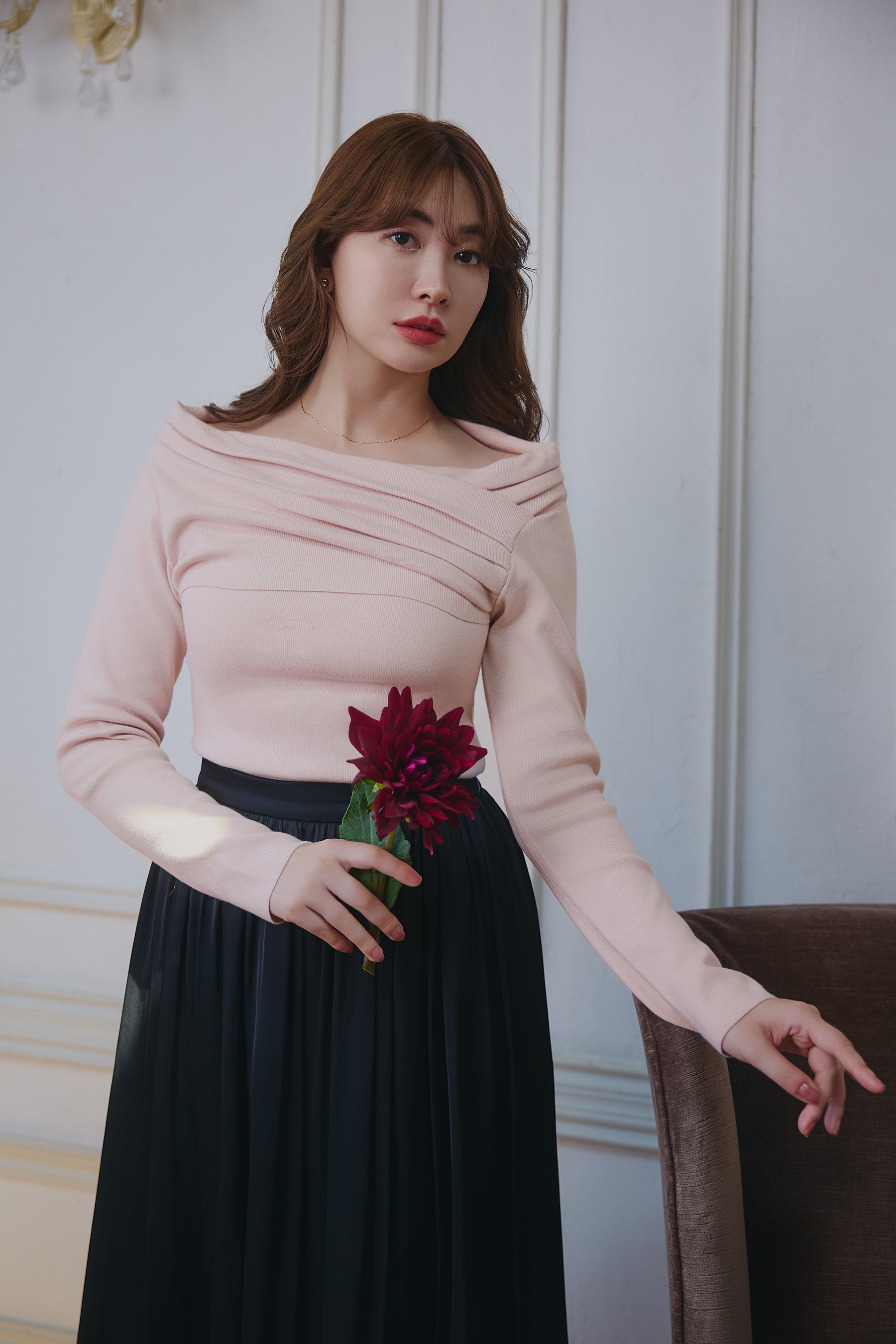 Aveline Gathered Knit Top