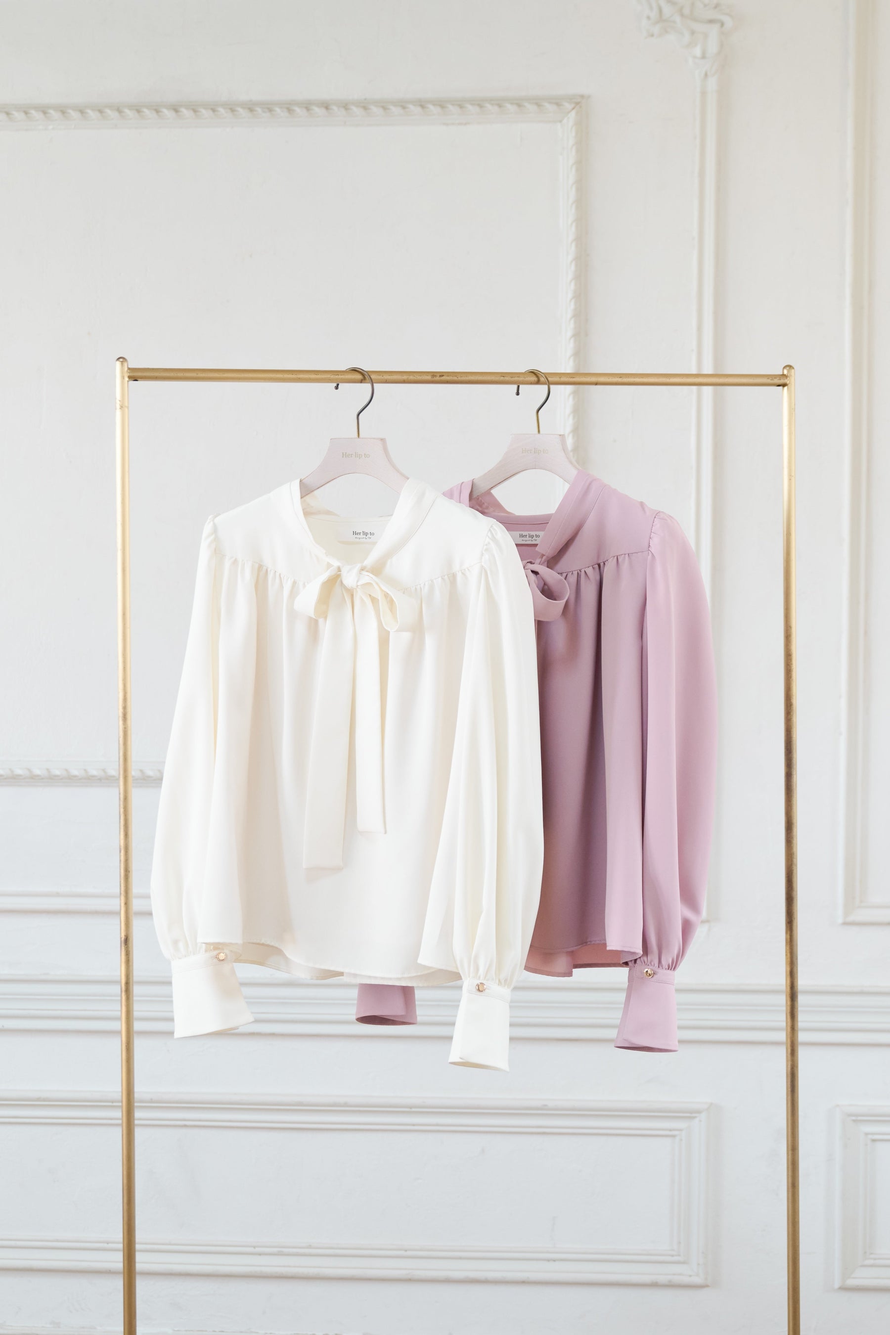 Bow-Tie Twill Blouse