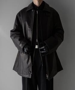 stein / シュタイン】LEATHER HALF COAT - BLACK | 公式通販サイト