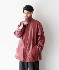 stein / シュタイン】LEATHER ZIP JACKET - WINE | 公式通販サイト