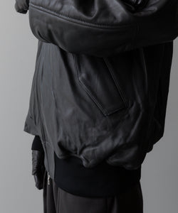 ssstein / シュタイン】LEATHER FLIGHT JACKET - DARK CHARCOAL | 公式