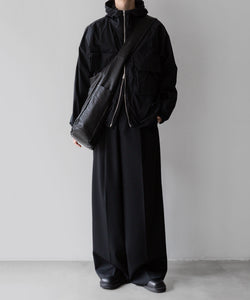 stein / シュタイン】NYLON TAFTA HOODED SHORT JACKET - BLACK | 公式