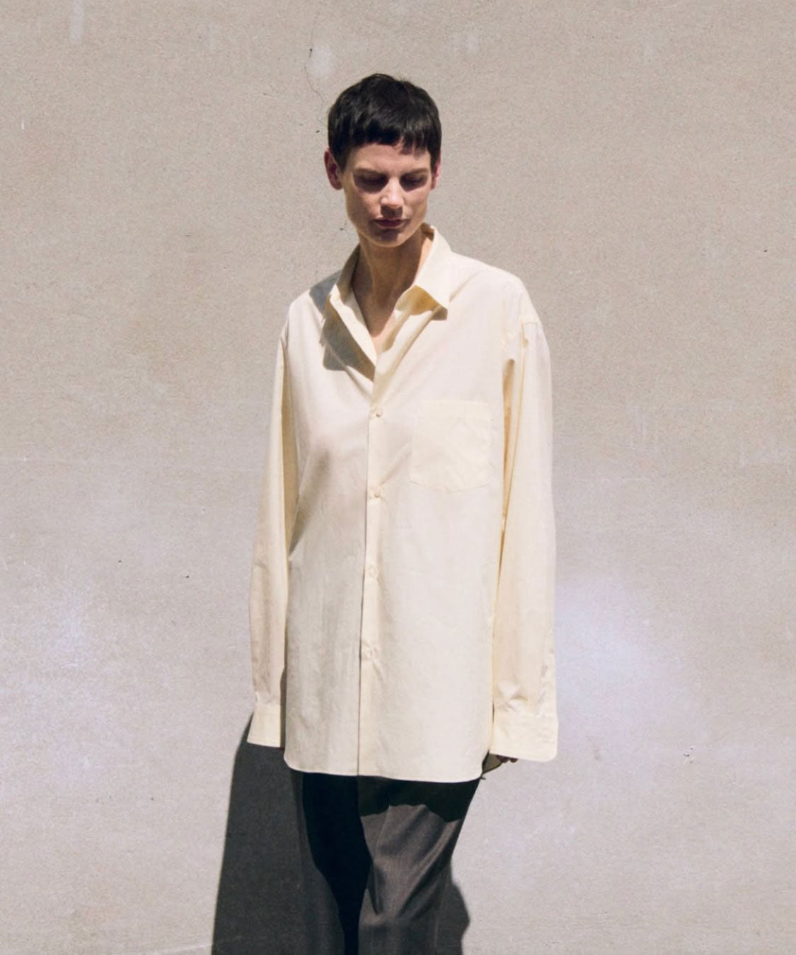 ssstein / シュタイン】SUVIN COTTON OVERSIZED REGULAR COLLAR SHIRT
