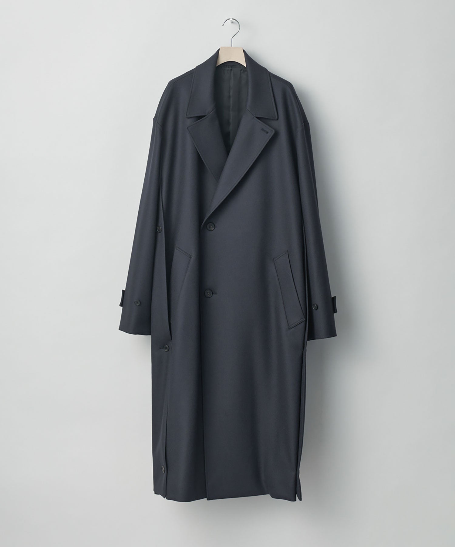 stein / シュタイン】OVERSIZED LAYERED SINGLE COAT - DARK CHARCOAL