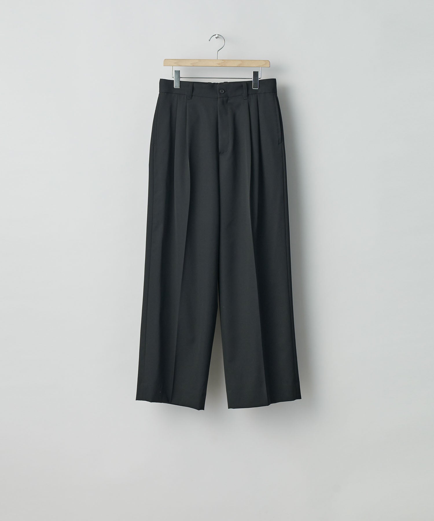 ssstein / シュタイン】LONG WIDE TROUSERS (2/90 WOOL GABARDINE