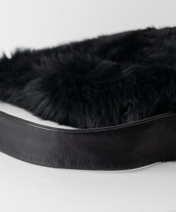 ssstein / シュタイン】SHEEP FUR FLAP SHOULDER BAG - BLACK × BLACK