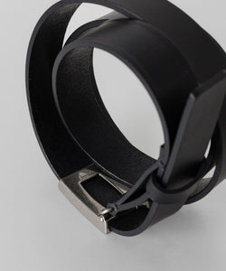 stein / シュタイン】LEATHER BELT ( PLAIN BUCKLE ) - BLACK | 公式