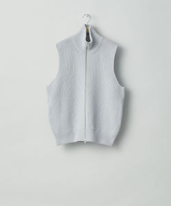 stein / シュタイン】OVERSIZED DRIVERS KNIT ZIP VEST - OFF GREY