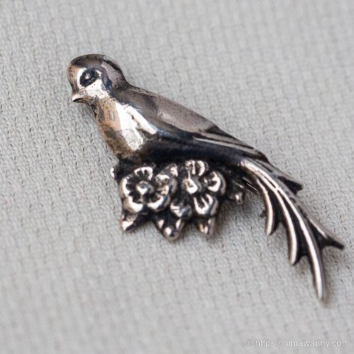 シルバー925-花鳥ヴィンテージ・バード・ブローチ – アンティーク