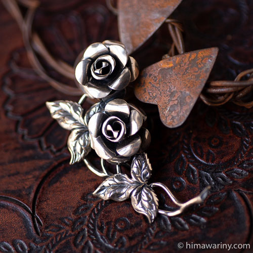 Beau Sterling-シルバー925-デュオ・ローズ・ブローチ – アンティーク