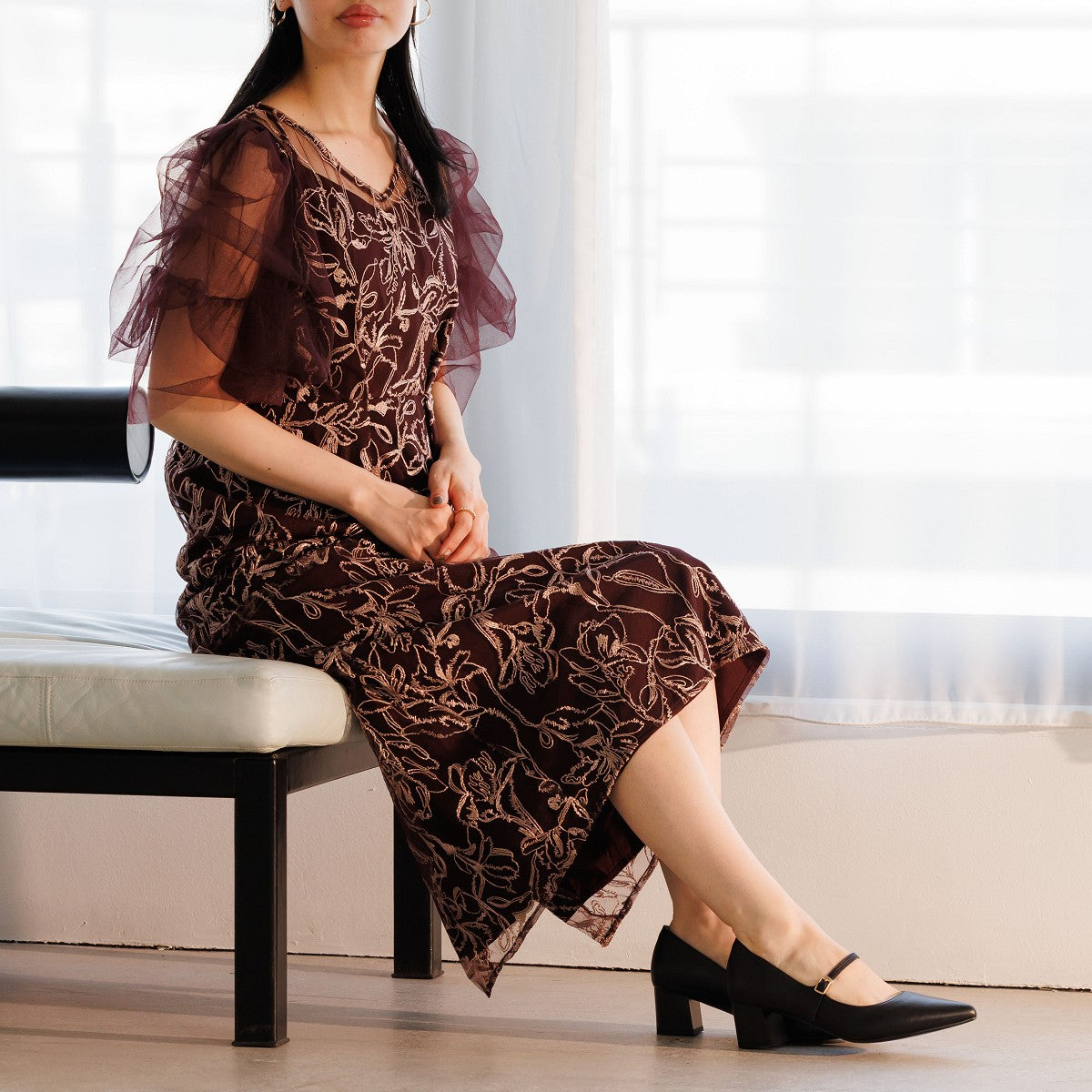 WEB限定デザイン】ブロックヒールメリージェーンパンプス/640006