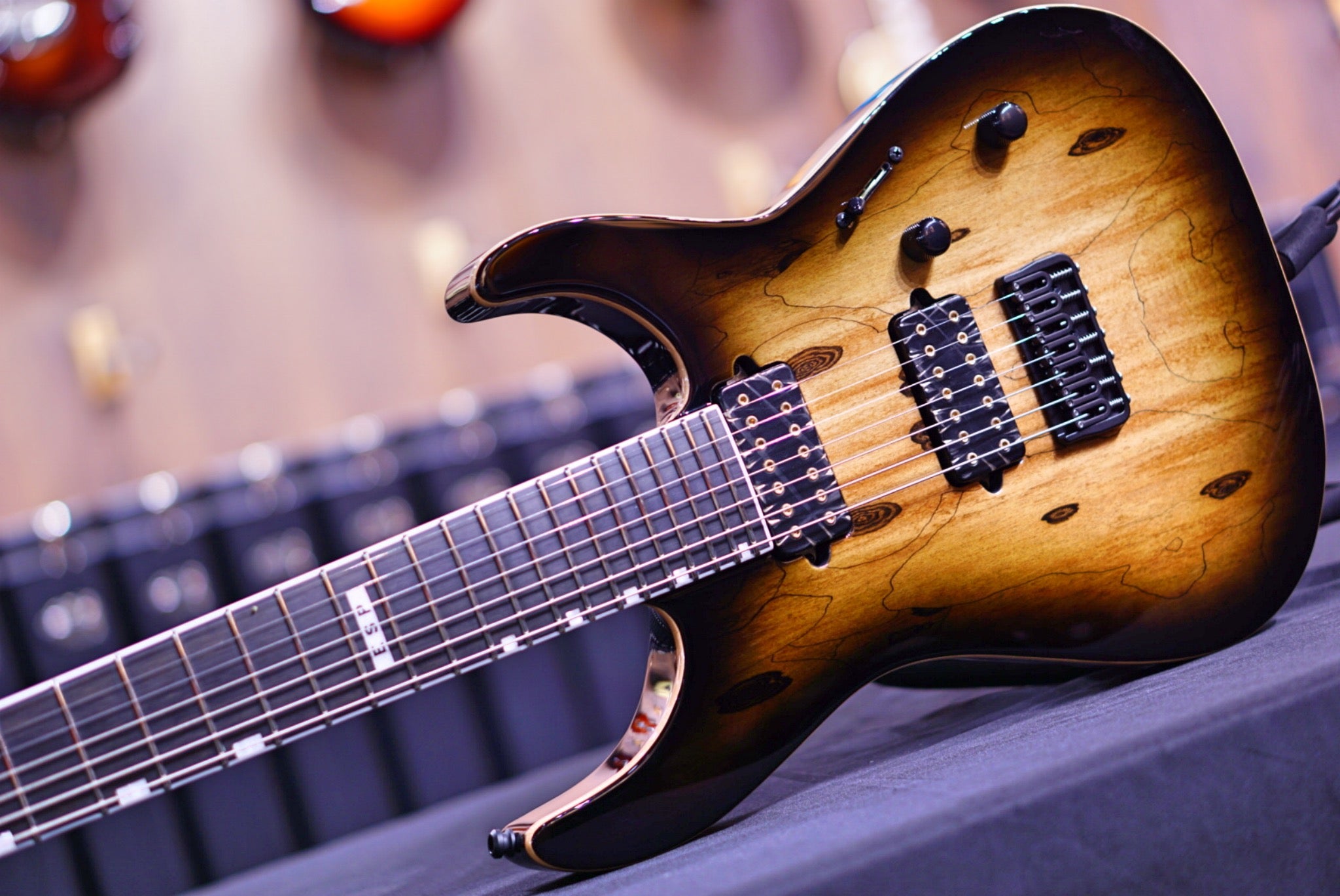 ESP E-II M-II 7 NT DARK BROWN NATURAL BURST ES6402203