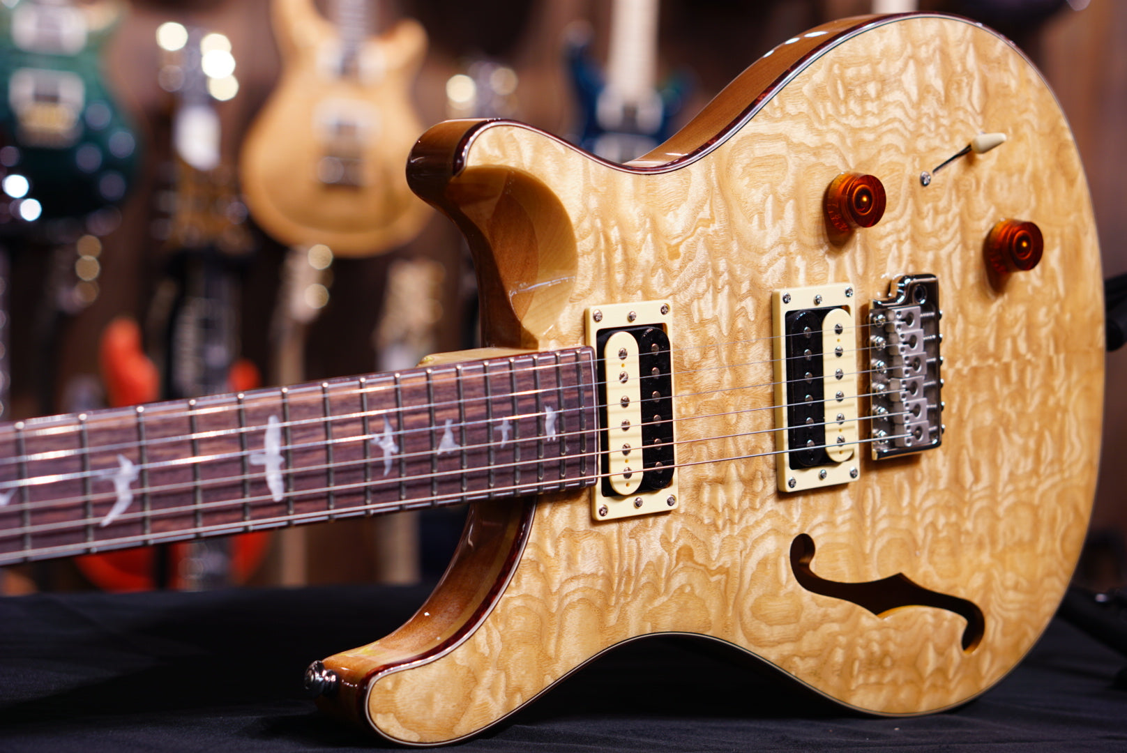 PRS SE Exotic Custom 22 Semi Hollow Swamp Ash quilt Limited run