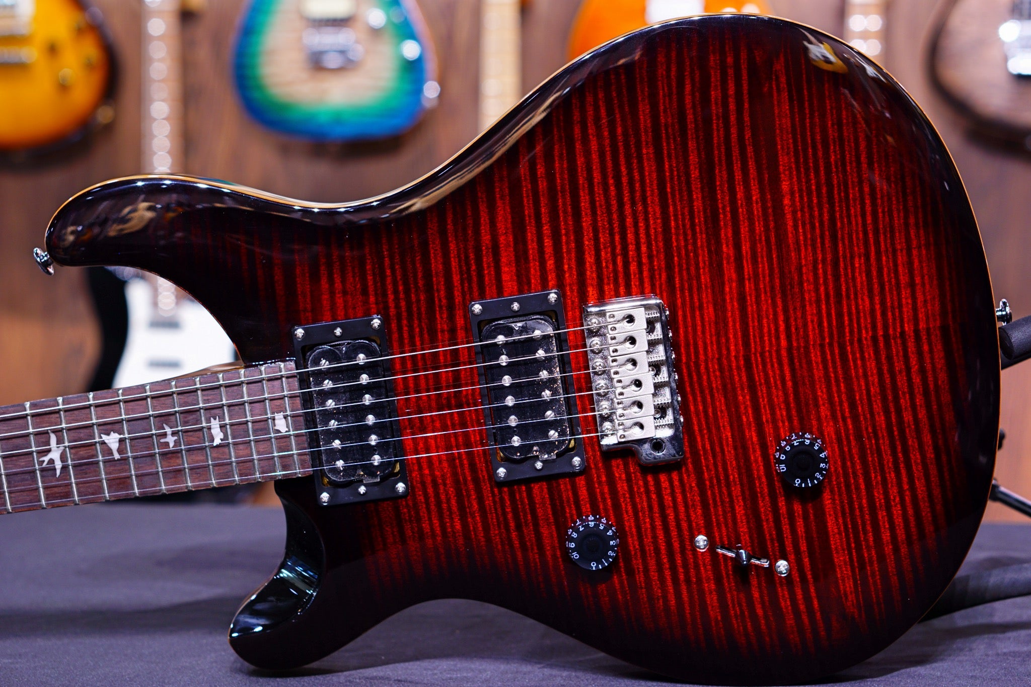 PRS SE Lefty Custom 24 Fire Red
