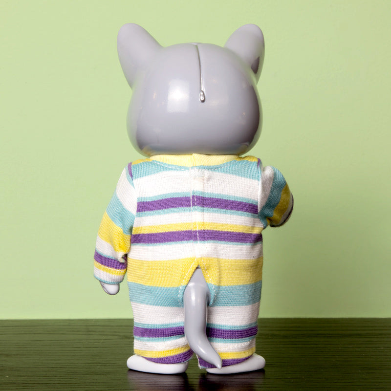 ニャンコのロンパース ボーダー – ボリス雑貨店