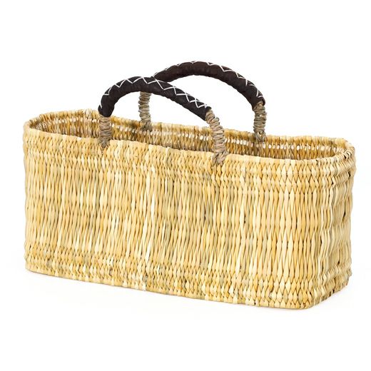 松野屋 | ストロー革手横長カゴ M | HIGHTIDE（ハイタイド）公式サイト