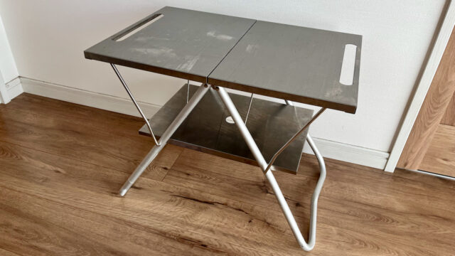 スノーピーク(snow peak) 焚火MYテーブル ステンレスをキャンプで使う