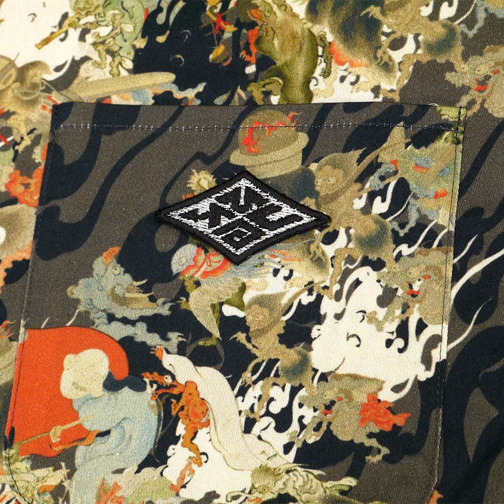 百鬼夜行乃図開襟シャツ | Hyakki Yak open collar shirt – HiKESHi