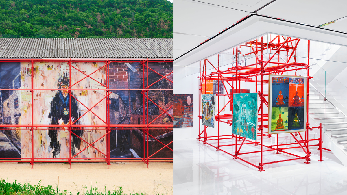 グッチ」×横尾忠則コラボ再び。新作アートウォールが瀬戸内の豊島に