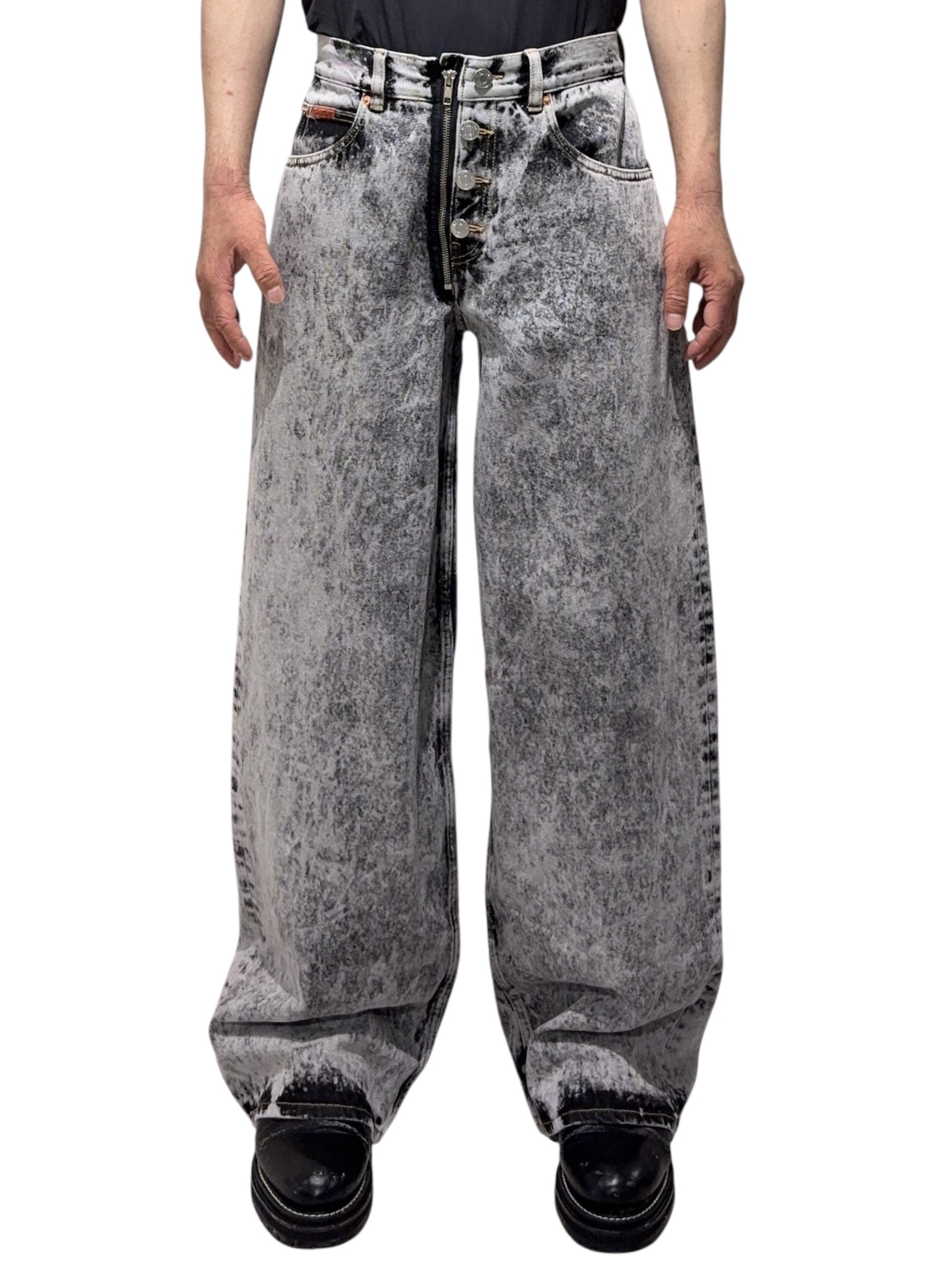 2025-26AW Martine Rose ZIP HEM JEAN - GREY ACID WASH 商品詳細