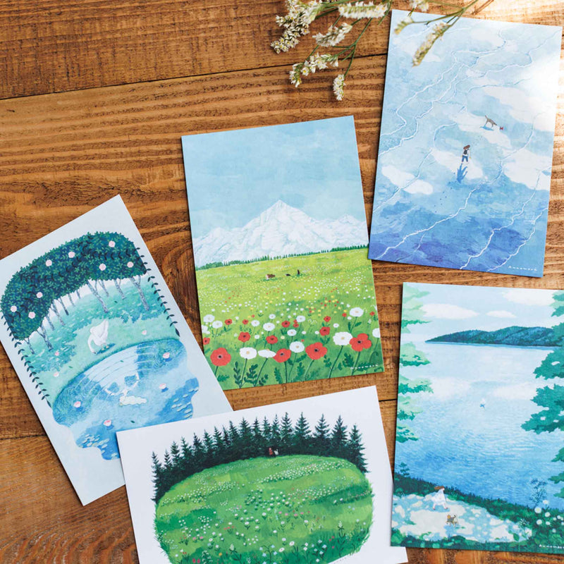 暗い森を抜けて through a dark forest」ポストカード (くのまり