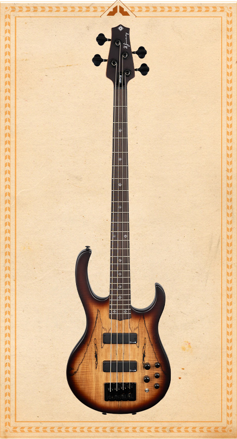 LBS4-SB Camaleón 4 String Bass Guitar, Satin Spalt Burst | H