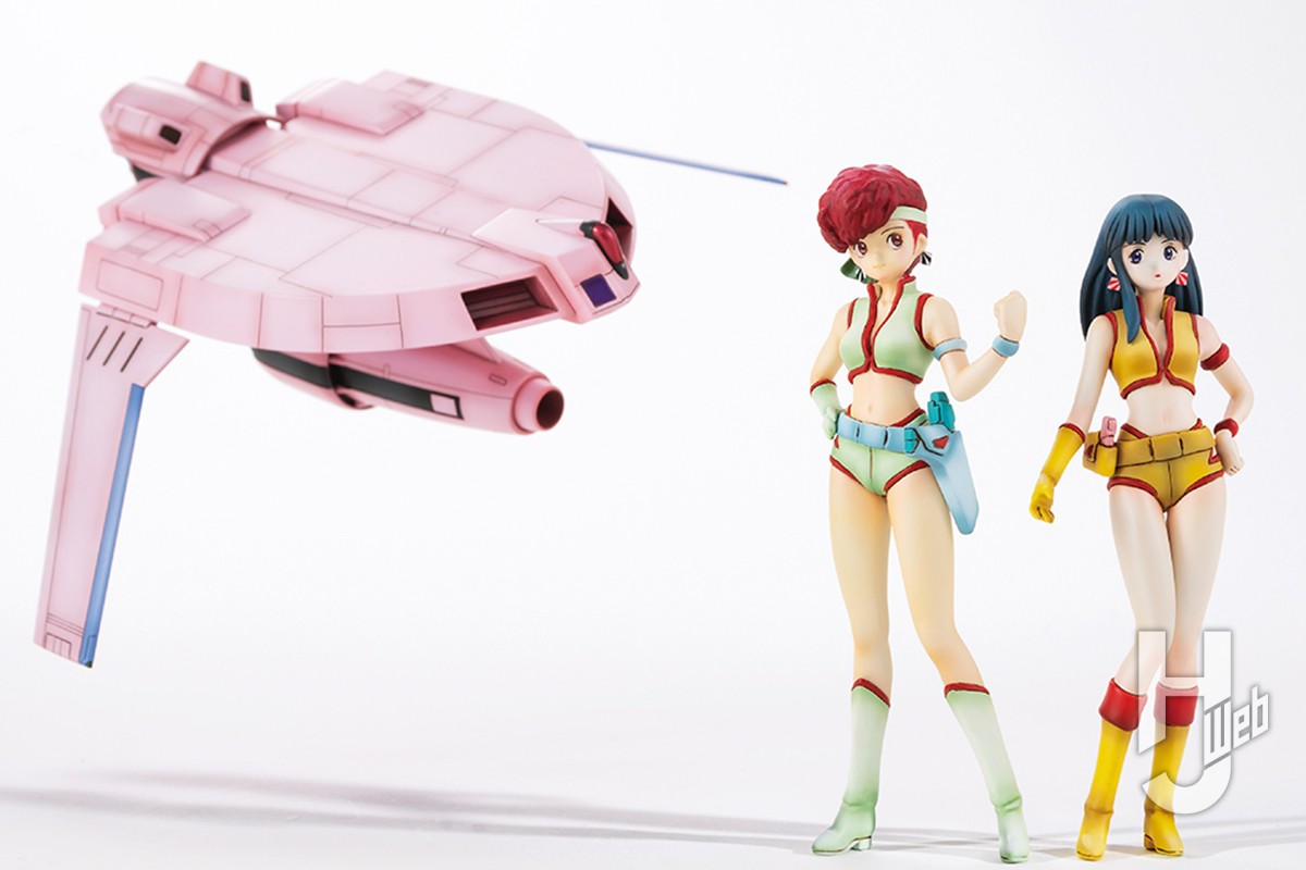 プラキット化した『ダーティペア』のケイ＆ユリをチャーミングに塗装