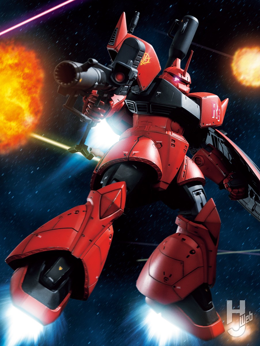 待望のMGジョニー・ライデン専用ゲルググを1/144の箱絵テイストに