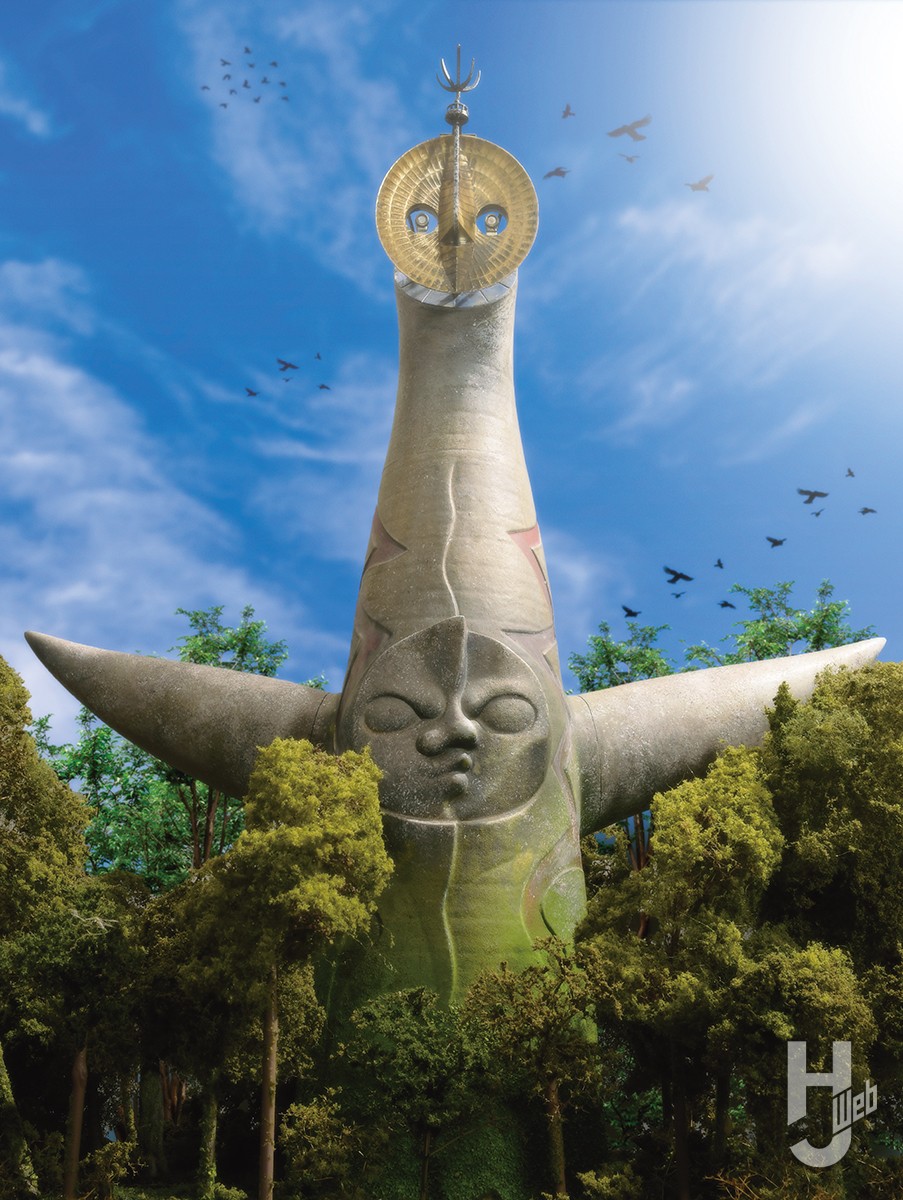 ARTPLA の「太陽の塔」を情景王・山田卓司が独自の世界観で遺産風の