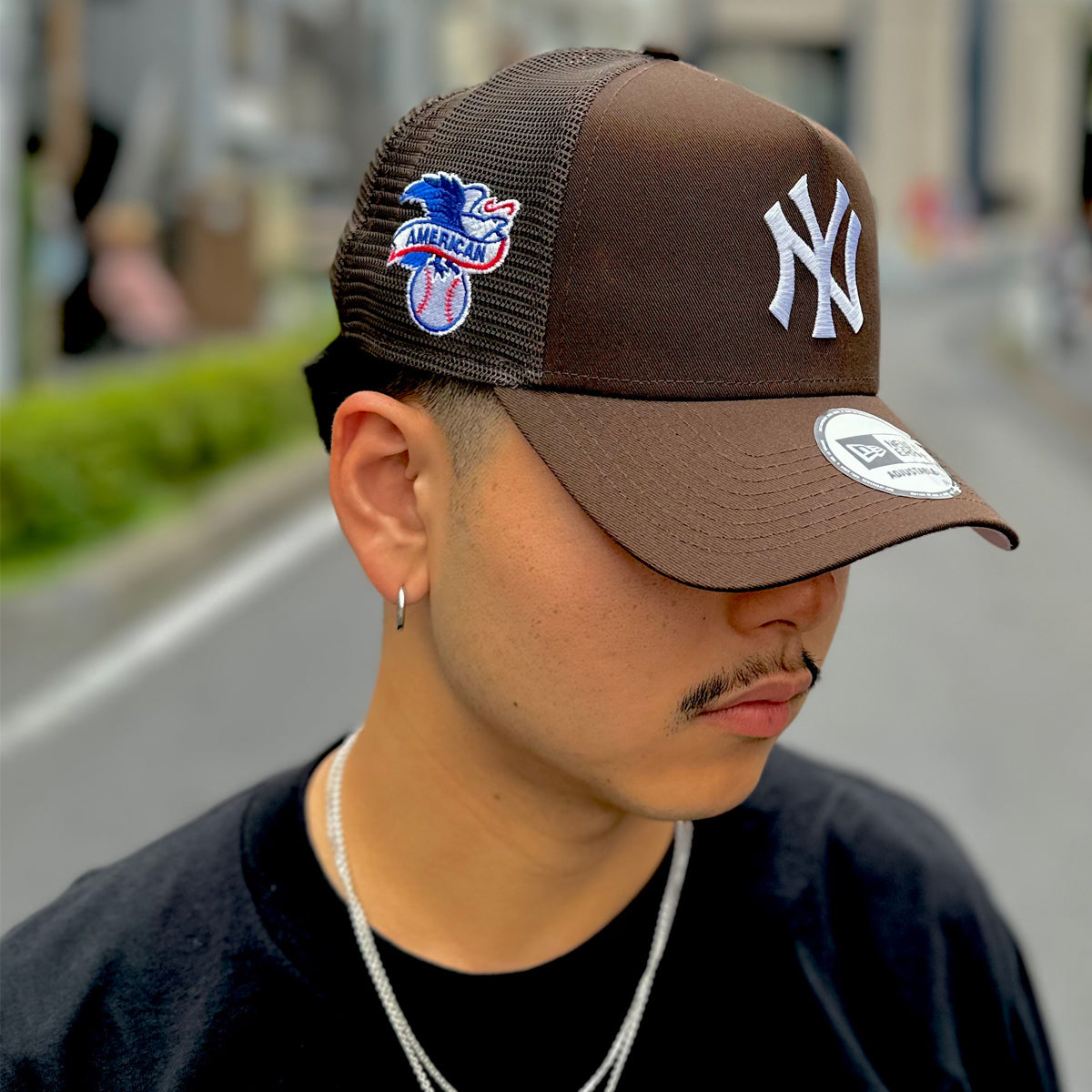 NEW ERA - NEW YORK YANKEES CO 9FORTY A-FRAME TRUCKER WALNUT