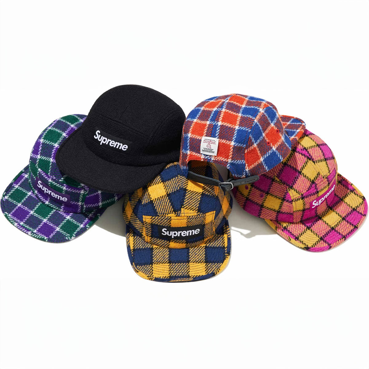 Supreme - Harris Tweed Camp Cap Red Plaid – HOMEGAME TOKYO