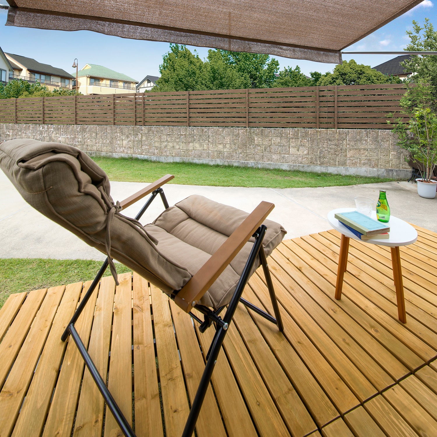 ホームEX アルミフレームデッキ 0.75坪 /B: デッキ・タイル・人工芝