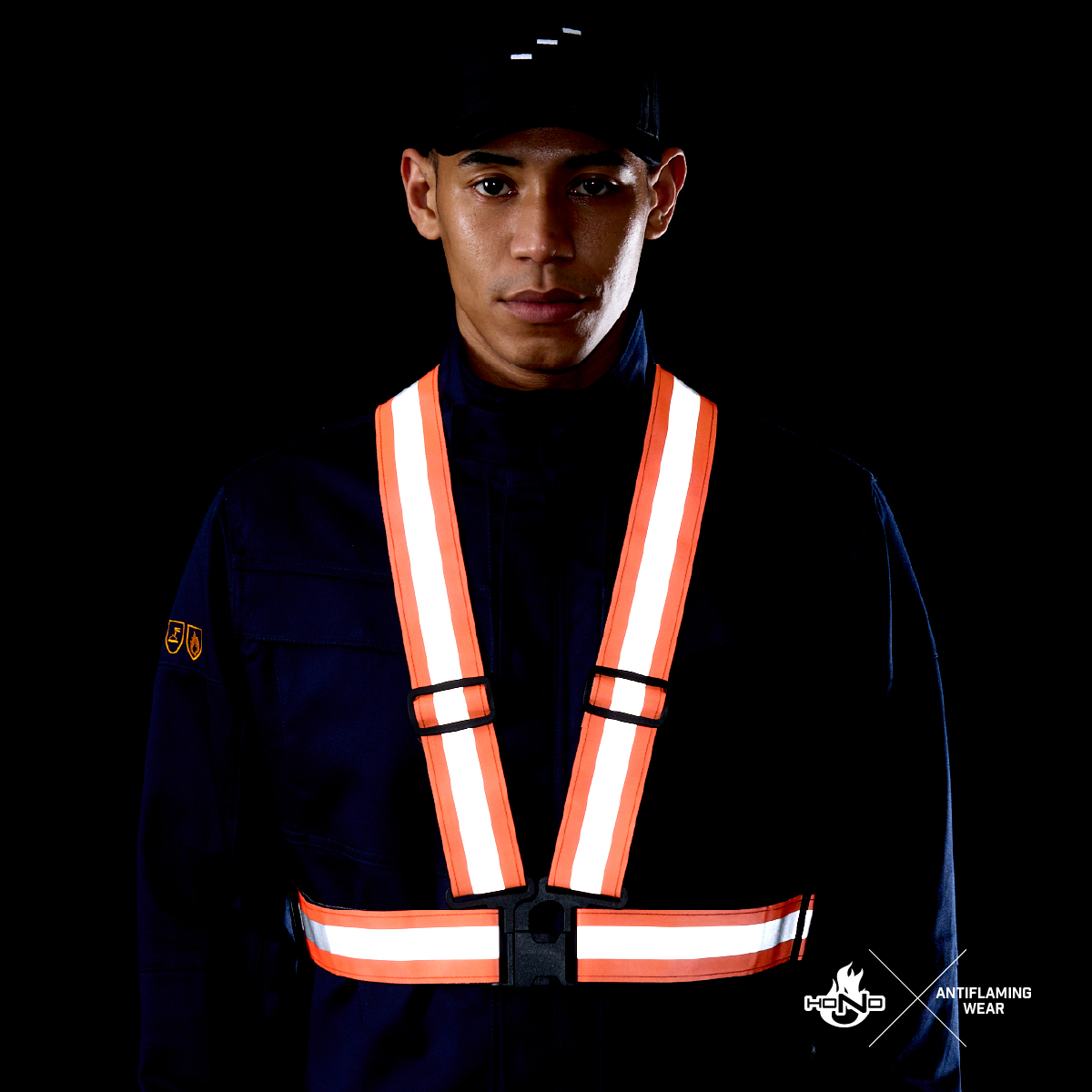 402難燃ショート丈反射ベスト 難燃素材の反射ベスト- HOOH VILEA 作業