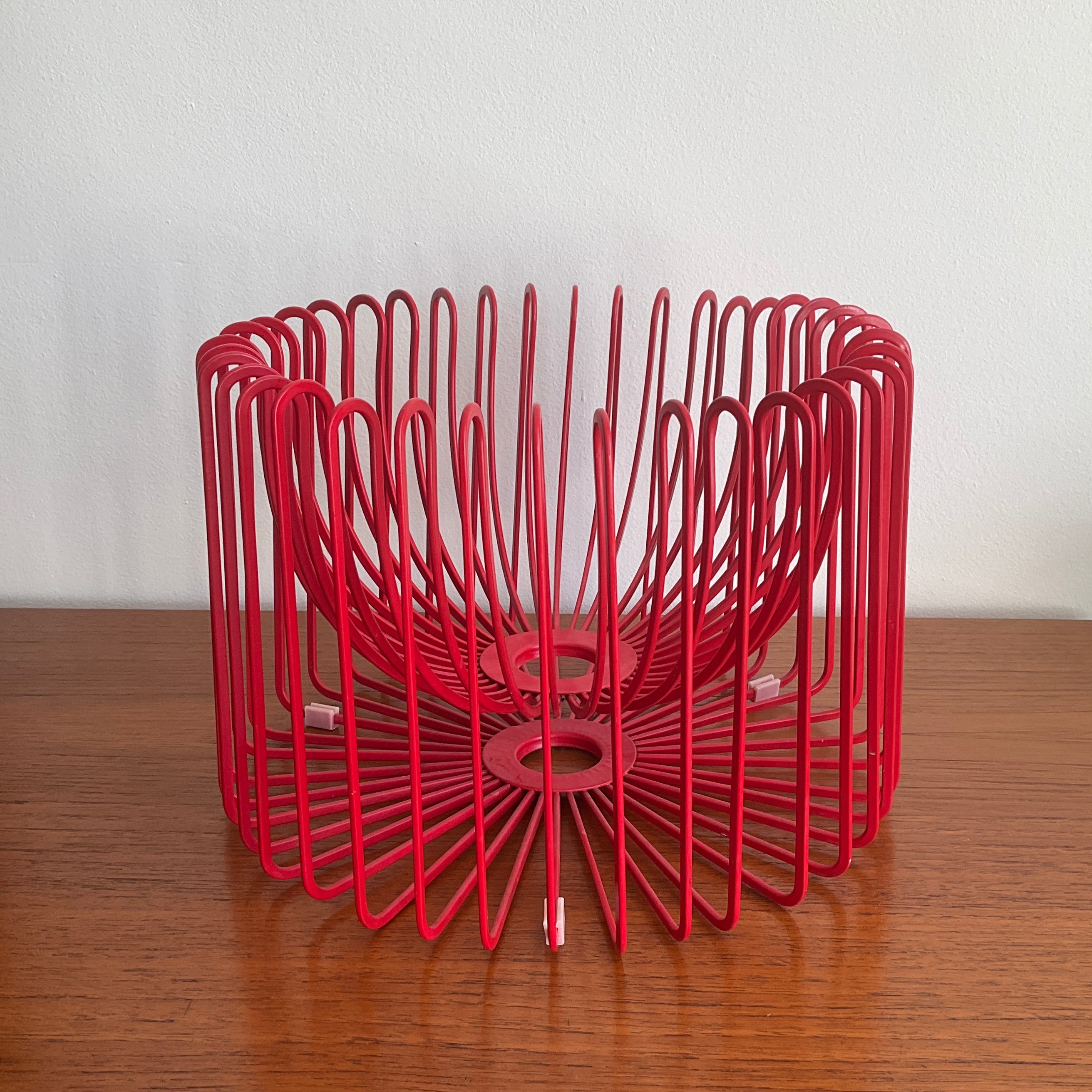 Vintage IKEA 1990s Tradig Ehlen Johansson Red Wire Fruit Bowl