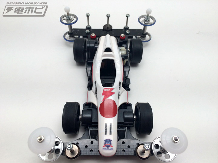 ノーマルモーター最速!?「ミニ四駆 メディア対抗レース」優勝マシンの