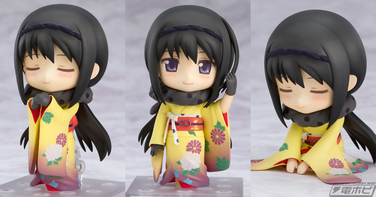 魔法少女まどか☆マギカ』暁美ほむらが艶やかな晴着姿でねんどろいど