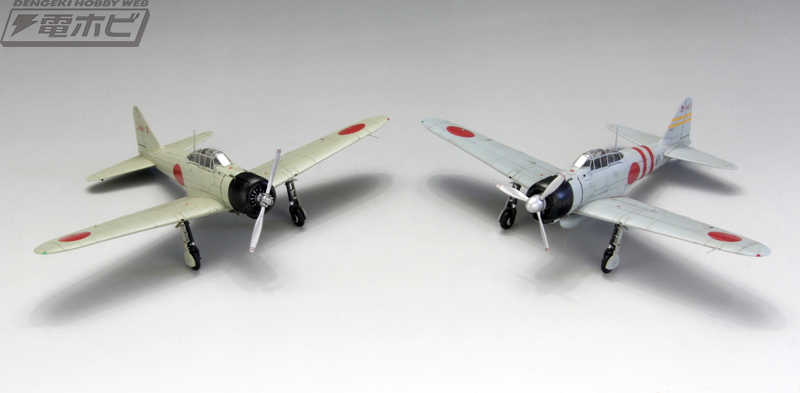 十二試艦上戦闘機＆零戦一一型（2機セット）」完成写真が到着